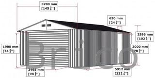 Garaje Metálico Lyon 591x352x259 cm - Duramax