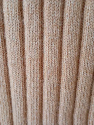 Falda de punto rosa salmón evasé