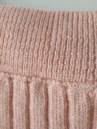 Falda de punto rosa salmón evasé