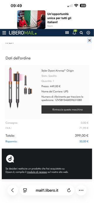 Dyson Airwrap Origin Oro/Argento Nuovo