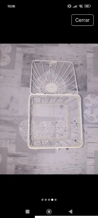 Jaula decorativa de metal blanca ideal