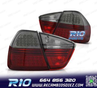 PILOTOS BMW E90 05-08 LED ROJO AHUMADO 4 PUERTAS
