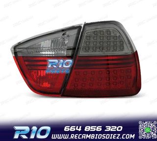 PILOTOS BMW E90 05-08 LED ROJO AHUMADO 4 PUERTAS