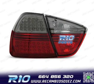 PILOTOS BMW E90 05-08 LED ROJO AHUMADO 4 PUERTAS