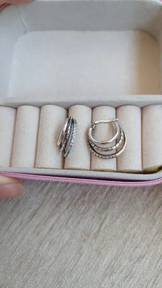 Pendientes Plata 3 Aros en 1