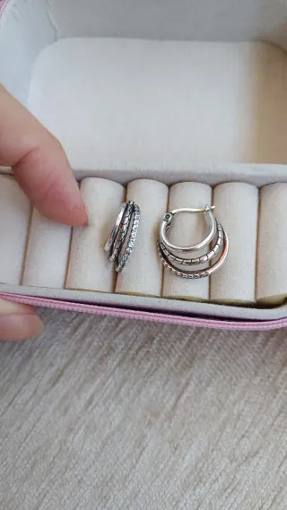 Pendientes Plata 3 Aros en 1