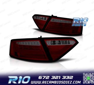 PILOTOS AUDI A5 07-11 LIGHT BAR ROJO AHUMADO