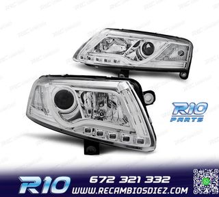 FAROS AUDI A6 4F 04-08 TUBE LIGHT FONDO CROMO