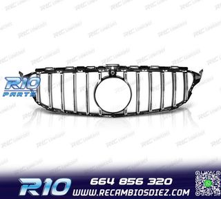 PARRILLA MERCEDES W205 14-18 LOOK AMG GT CROMO NEGRO