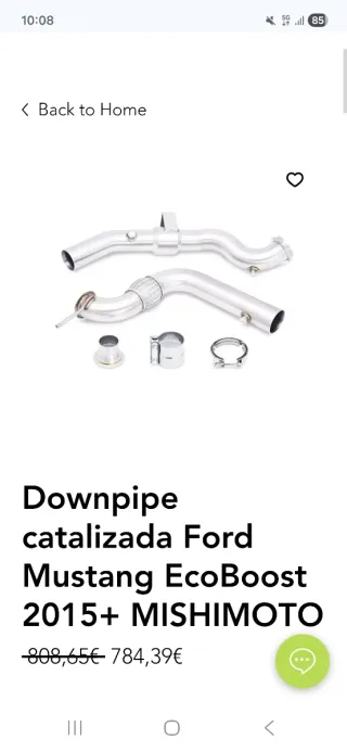 Downpipe Ford Mustang 2.3 EcoBoost 2015+