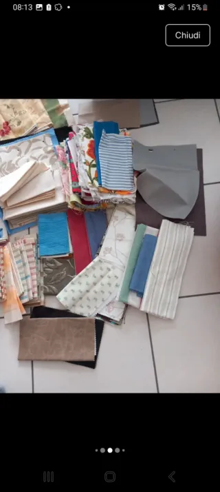 Scatola con tessuti misti