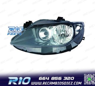 FARO IZQ PARA SEAT IBIZA VI 09-12 FONDO NEGRO