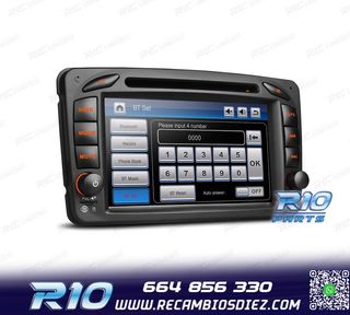 RADIO NAVEGADOR PARA MERCEDES CLASE A C CLK USB GPS TACTIL H