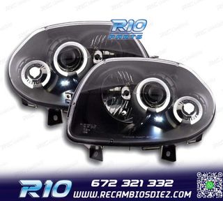 FAROS RENAULT CLIO 98-01 OJOS ANGEL FONDO NEGRO