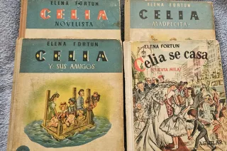 4 libros de Celia antiguos