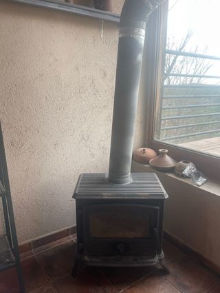 Estufa de leña hierro forjado