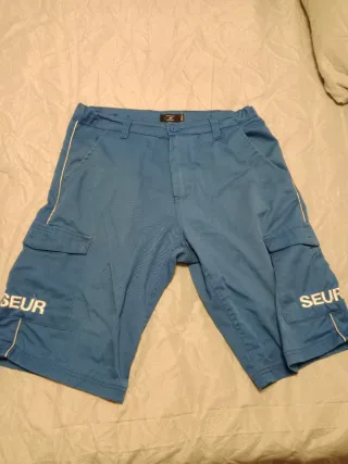 Pantalón corto de trabajo azul