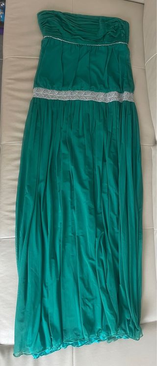 Vestido verde tul hecho a mano HANDMADE