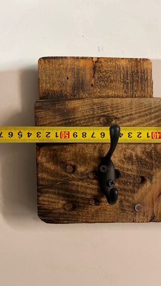 Perchero rústico madera y metal