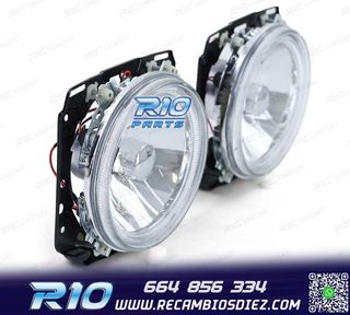 FAROS VOLKSWAGEN VW GOLF MK2 83-91 OJOS ANGEL FONDO CROMO H4