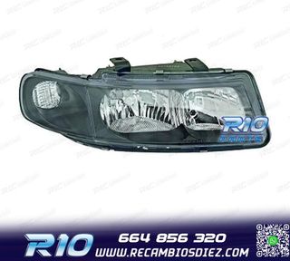 FARO DCH PARA SEAT LEON TOLEDO 99-05 FONDO NEGRO