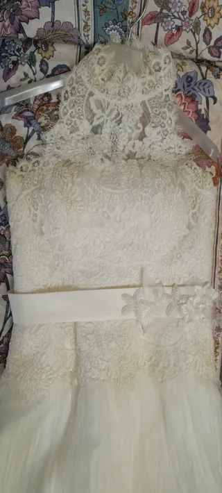 Vestido de Novia Encaje Rosa Clará