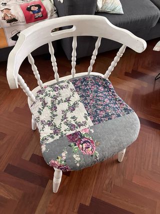 Silla vintage patchwork a mano