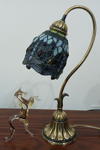 Lámpara Tiffany Libélulas Cristal y Metal