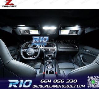 KIT 19 BOMBILLAS LED INTERIOR AUDI A4 B8 8K2 S4 SEDÁN 09-15