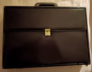 Maletín piel marrón auténtica trabajo