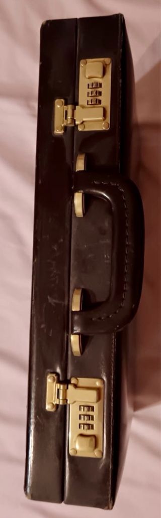 Maletín piel marrón auténtica trabajo