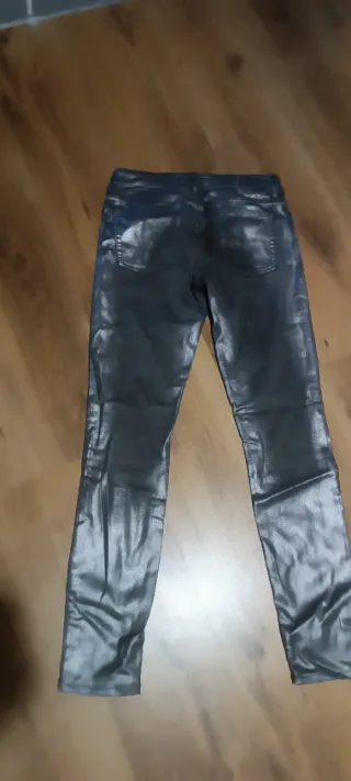 Pantalón plateado elástico Talla S/M