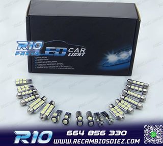 KIT 15 BOMBILLAS LED INTERIOR PARA OPEL ASTRA H OPC GTC HATC