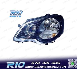 FARO IZQ VOLKSWAGEN VW POLO VI 05-09 NEGRO
