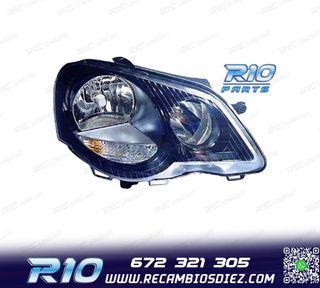 FARO DCH VOLKSWAGEN VW POLO VI 05-09 NEGRO