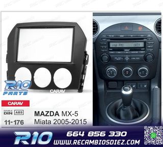 MARCO NEGRO RADIO 2-DIN PARA MAZDA MX-5 MIATA