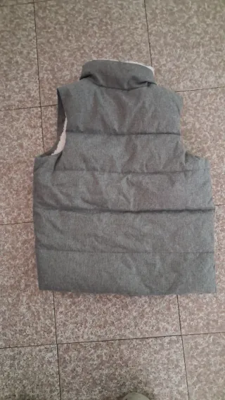 Gilet bambina grigio con interno in pile