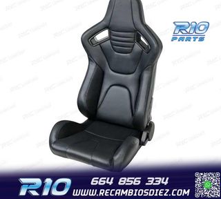 ASIENTO BAQUET UNIVERSAL CUERO NEGRO LOOK EVO