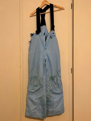 Pantalón de esquí niño azul con tirantes