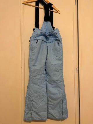 Pantalón de esquí niño azul con tirantes