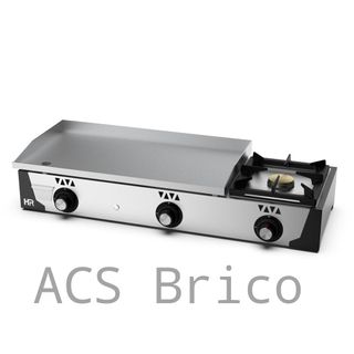 Plancha Gas Acero Rectificado + Fogón Serie 100 - PLC8100RTF