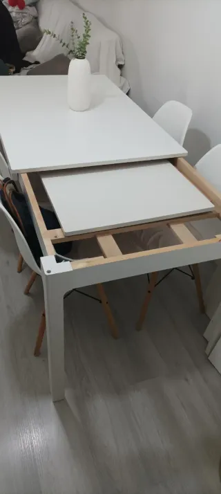 Mesa extensible blanca Ikea