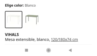 Mesa extensible blanca Ikea