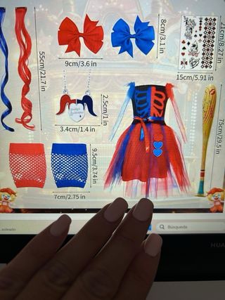 Costume Harley Quinn bambina taglia  6 anni