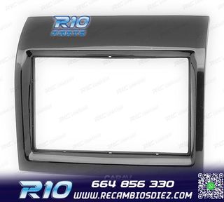 MARCO NEGRO BRILLO RADIO 2-DIN PARA CITROEN JUMPER PEUGEOT B