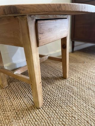 antigua mesa de centro restaurada