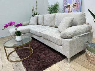 Sofá chaise longue beige