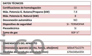 Plancha Gas Acero Rectificado Serie 100 - PLC6100RT