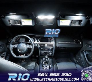 KIT 18 BOMBILLAS LED INTERIOR AUDI A4 S4 B8 AVANT 09-15