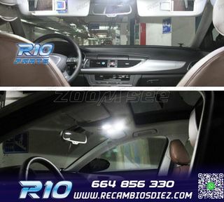 KIT 16 BOMBILLAS LED INTERIOR AUDI A6 S6 RS6 C7 SEDAN 12-17
